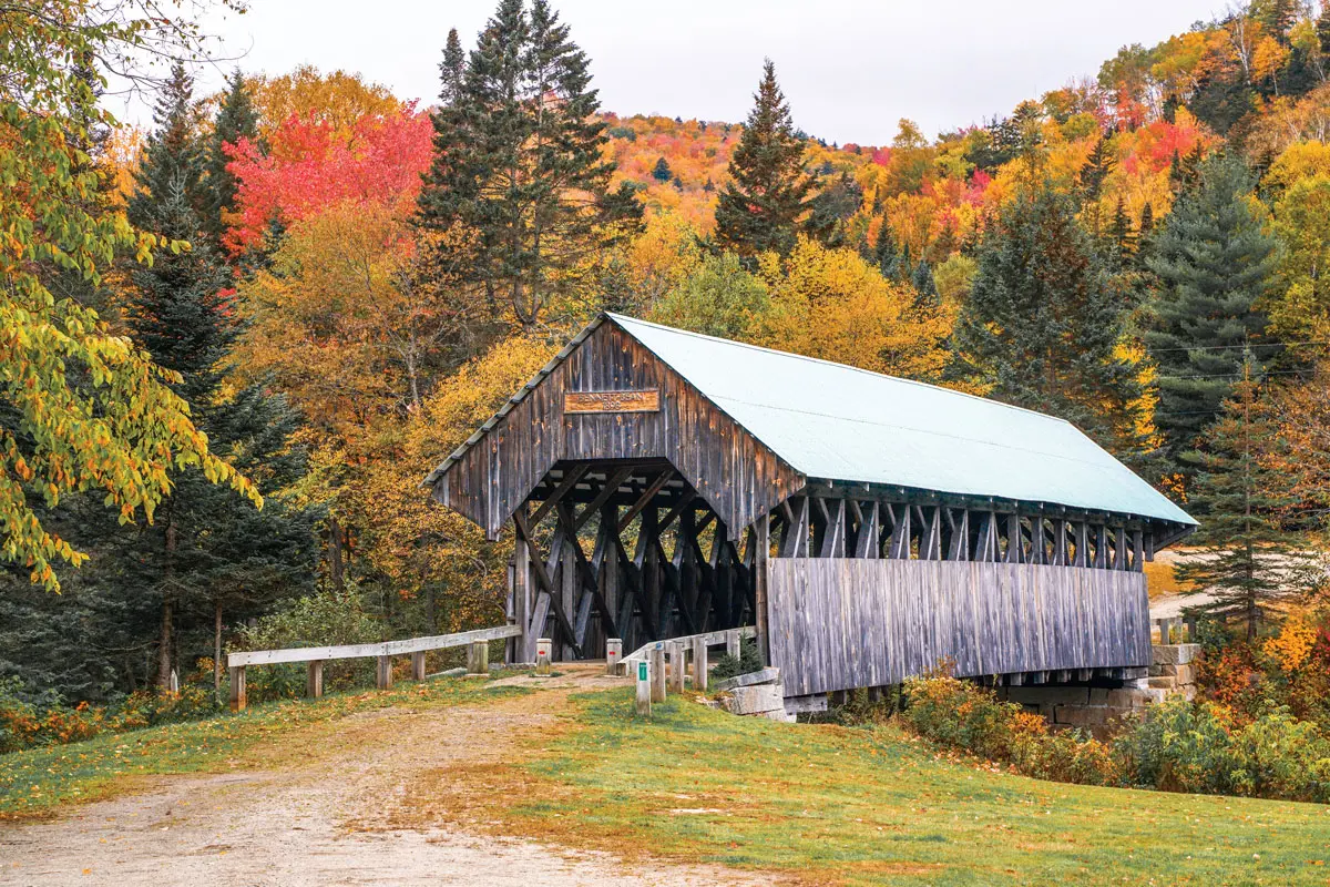 Bennett-Bean Covered Bridge in Wilsons Mills, Maine