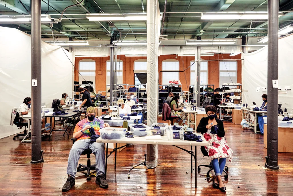 American Roots started out with 14,000 square feet in Westbrook’s Dana Warp Mill in 2018. This summer, it expanded to 20,000 square feet.