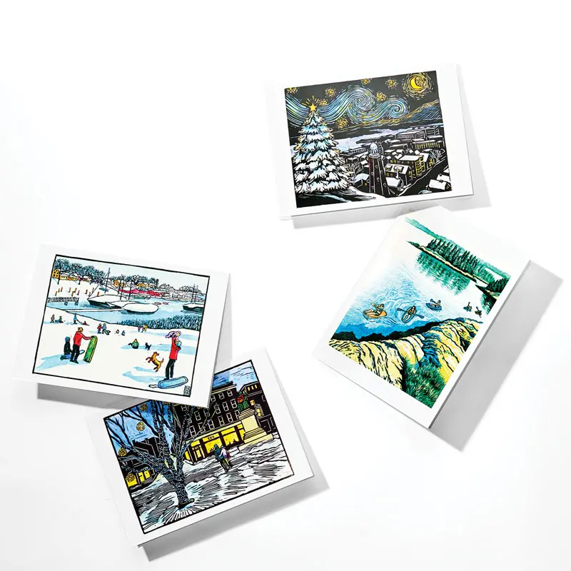 Blue Butterfield Greeting Cards