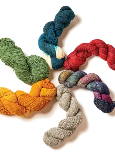 Maine-made skeins of yarn