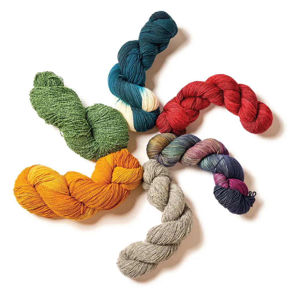 Maine-made skeins of yarn
