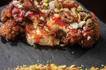 Utopia Bangor cauliflower roasted with harissa and tahini