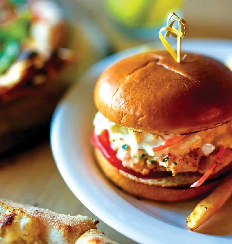 Bruno’s salmon burger