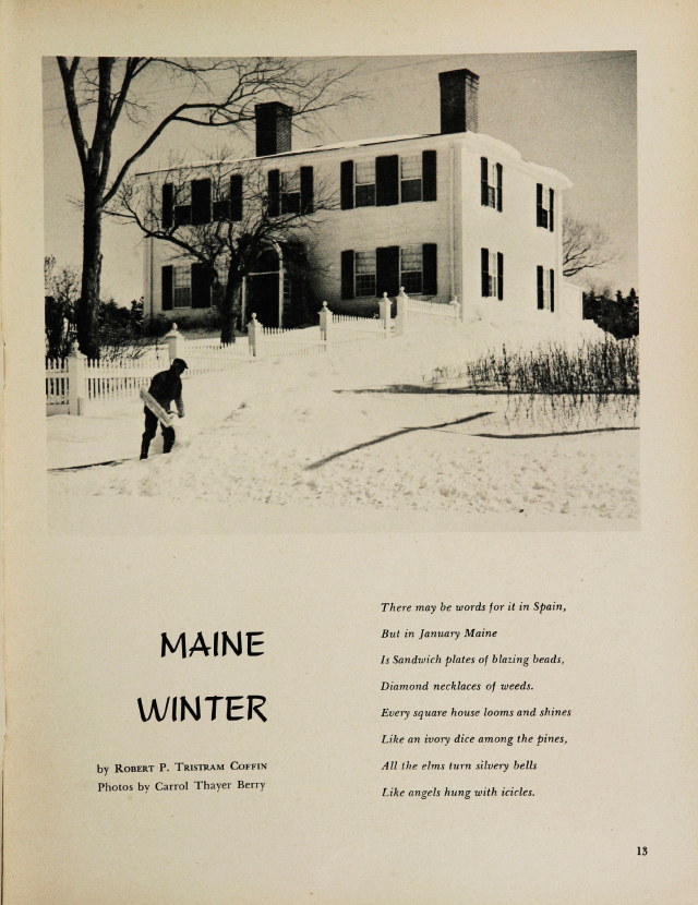 "Maine Winter," a poem by Robert P. Tristram Coffin