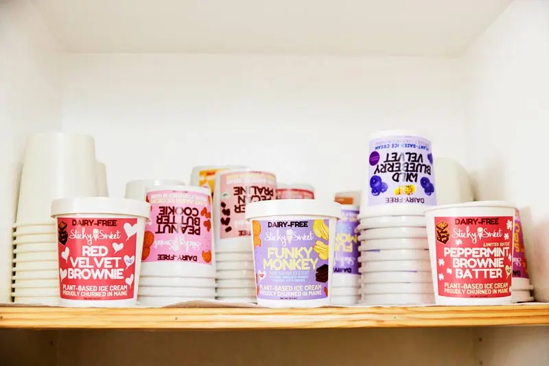 Sticky Sweet also offers pints of plant-based ice cream