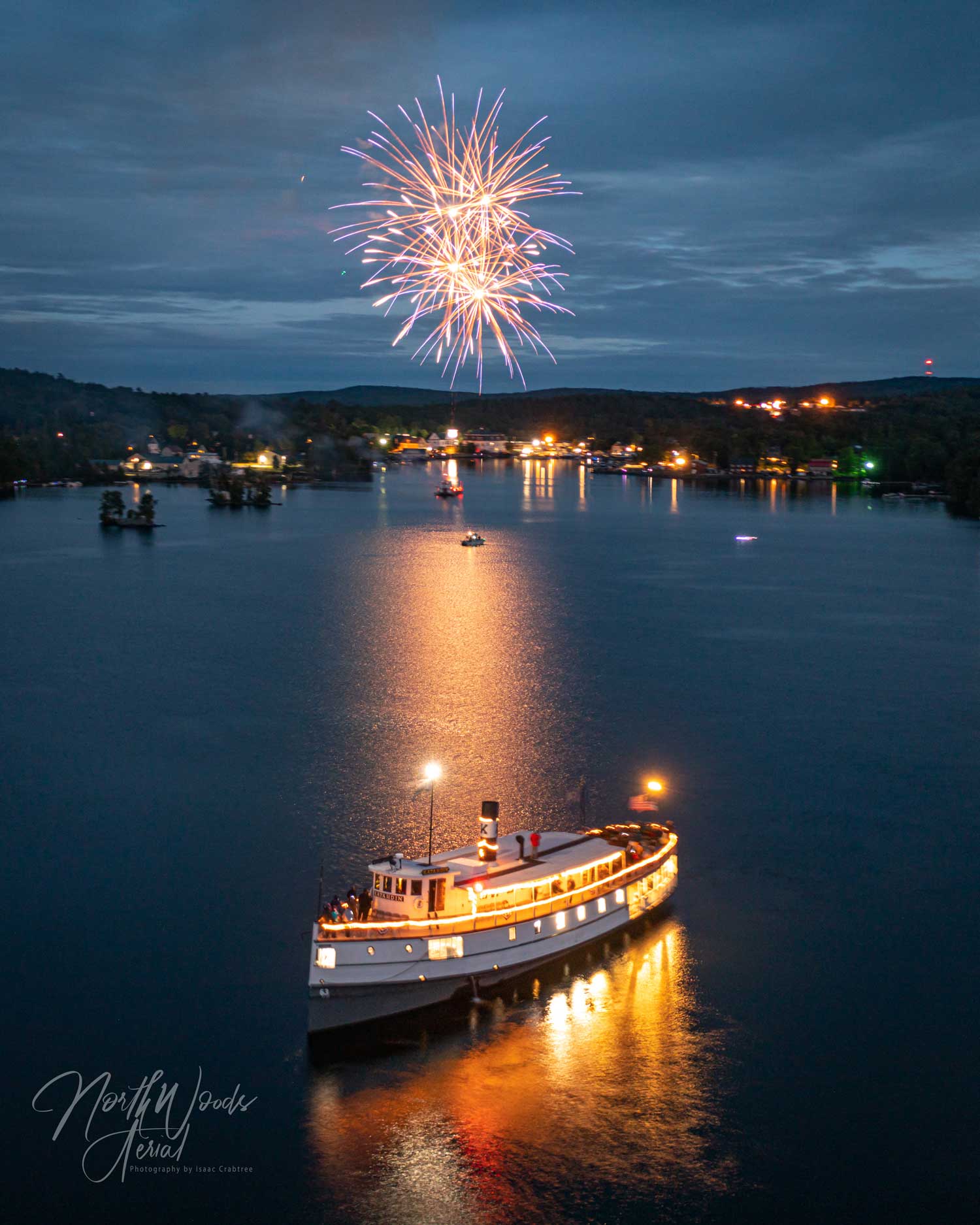 Fireworks from The Katahdin, by Isaac Crabtree