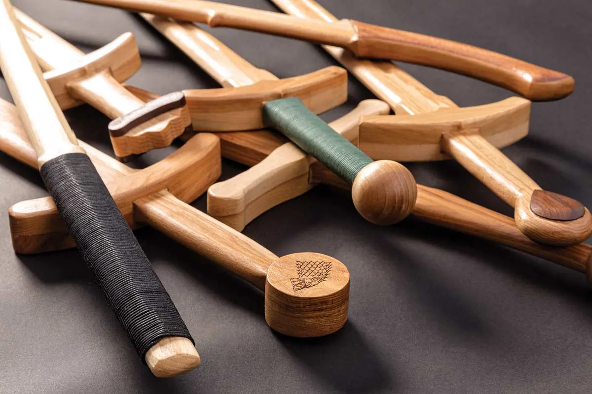 The Schriefers have made models of Chinese broadswords, tai chi swords, and historically accurate European longswords and two-handed great swords, among others.