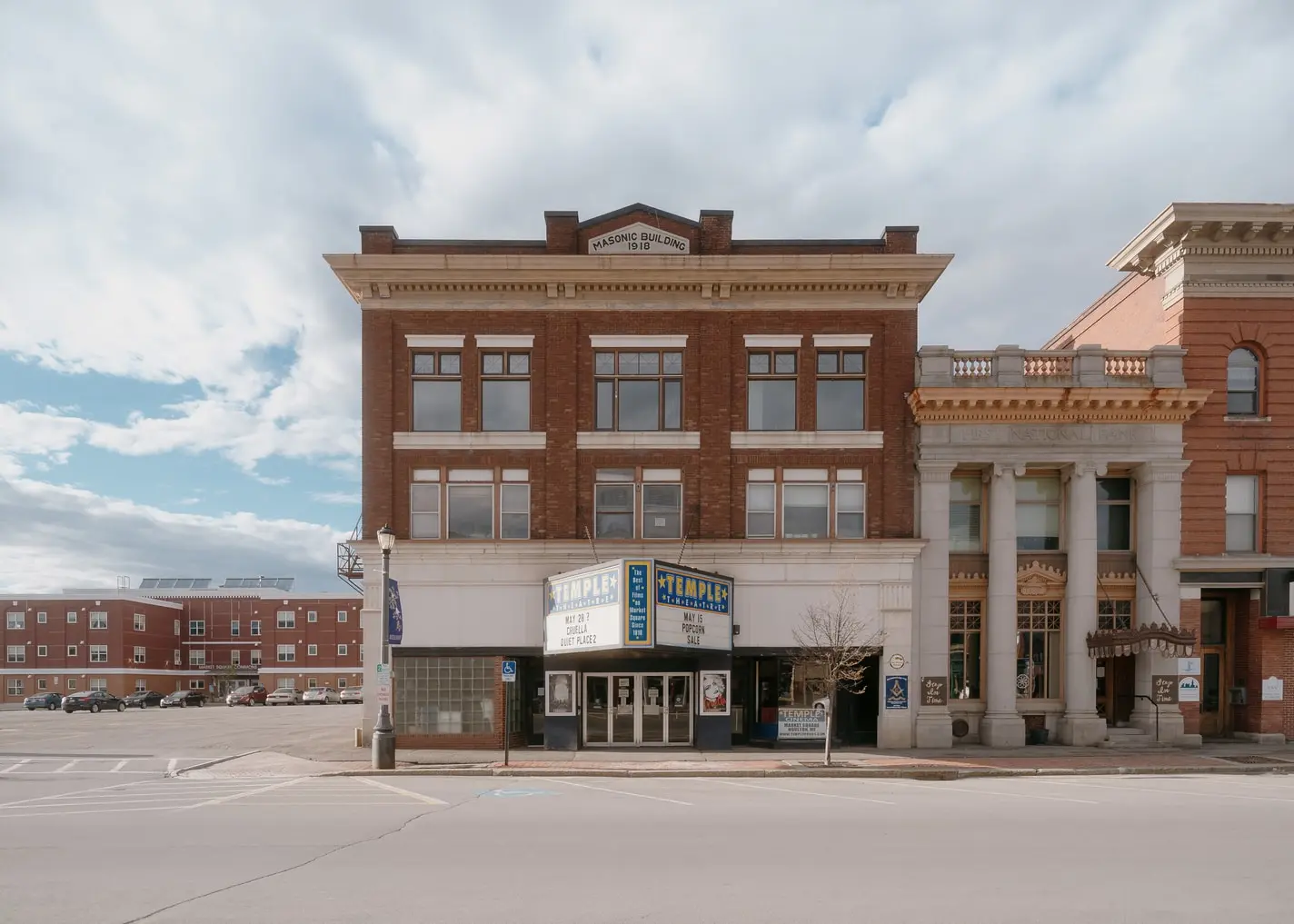 The Temple Cinema has anchored Houlton's Market Square for more than a century.