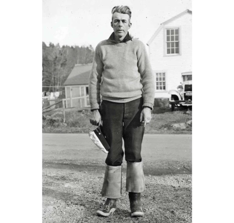 Golden MacDonald, photographed in 1934. Photo courtesy of the North Haven Historical Society, North Haven, Maine