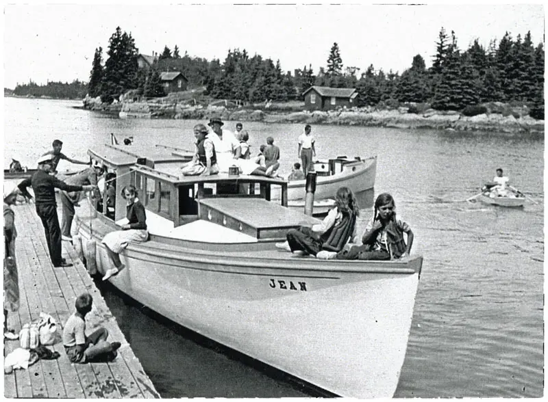  MacDonald’s boat, Jean, a “party boat” for patrons of the North Haven Casino, built in 1929, according to one old newspaper account. Photo courtesy of the North Haven Historical Society, North Haven, Maine.