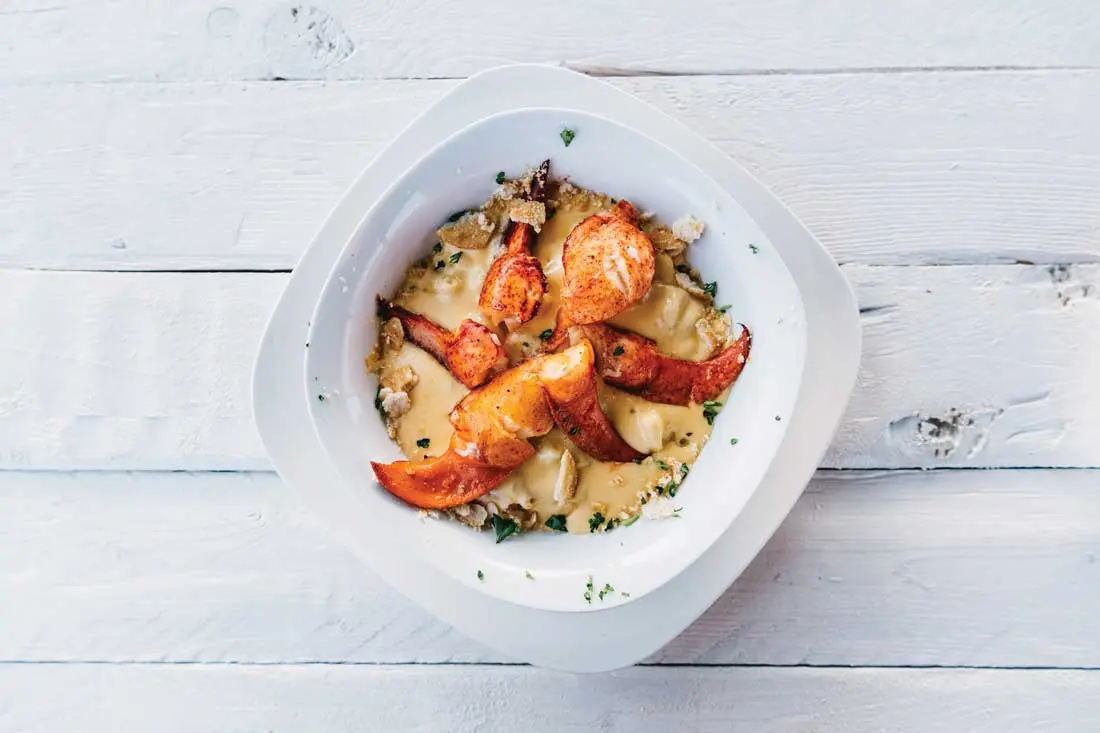 lobster mac and cheese at Pilot’s Cove Cafe