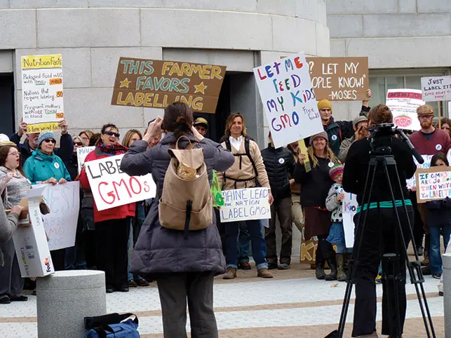 Augusta rally for GMO labeling. Photo courtesy of MOFGA.