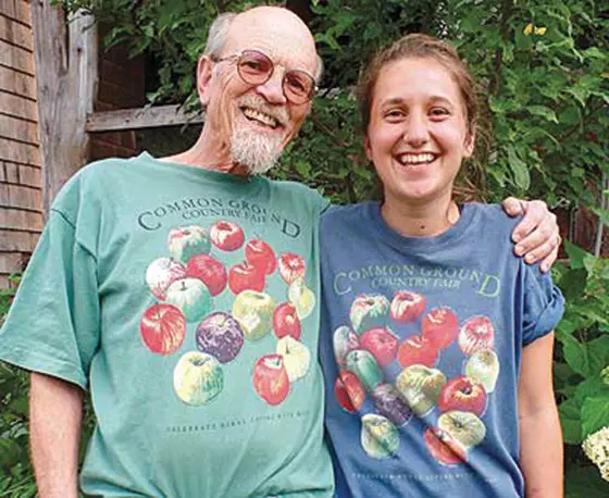 John Bunker and Laura Siegel, Maine Heritage Orchard stewards. Photo courtesy of MOFGA.
