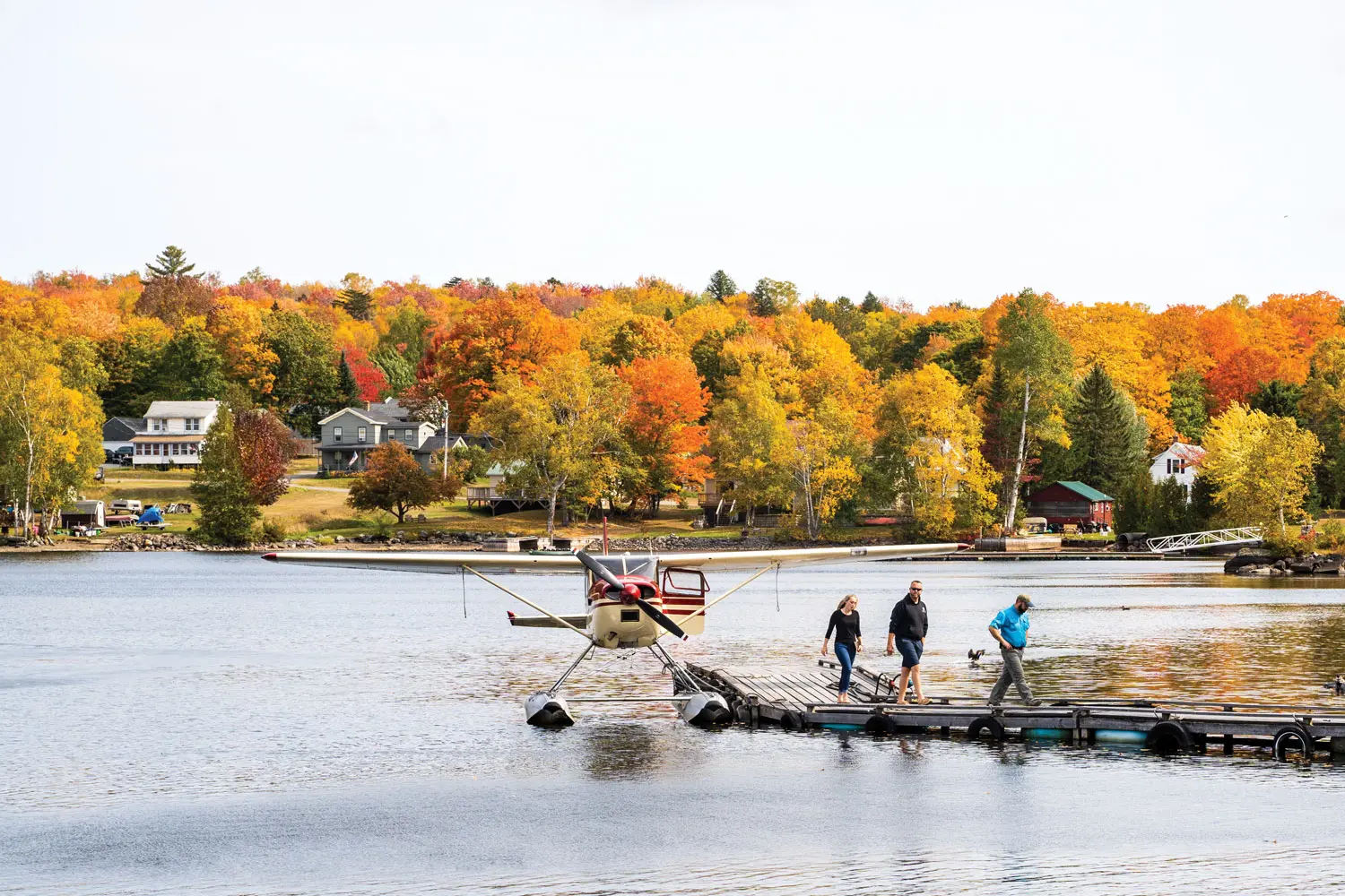 Floatplanes are a common sight around Moosehead Lake.