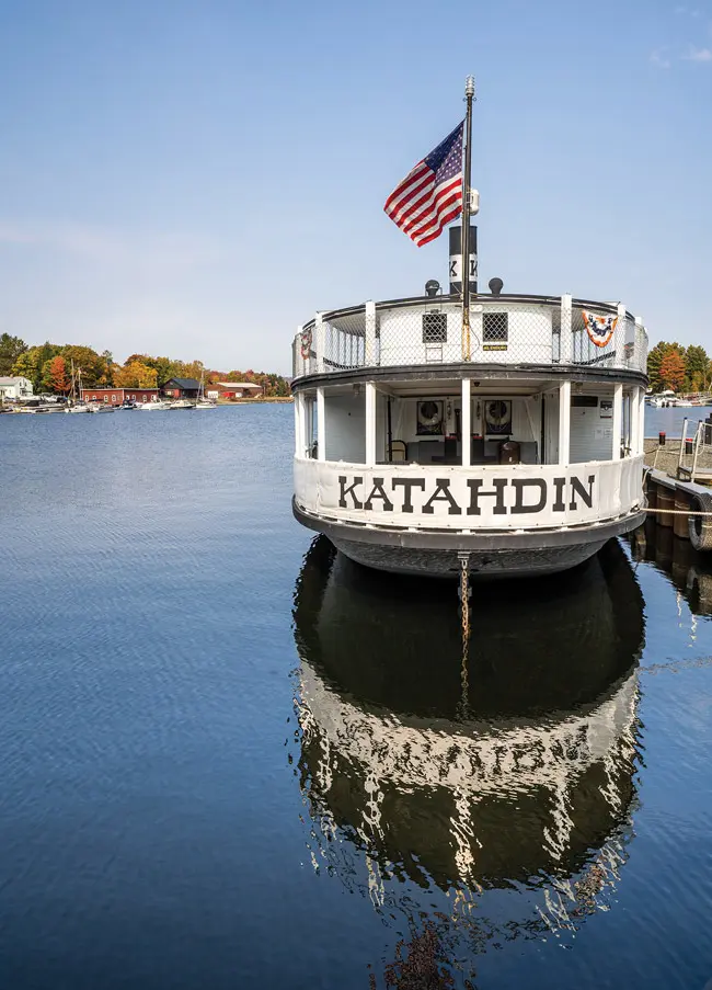 From Greenville, the historic steamboat Katahdin cruises the lake through mid-October.