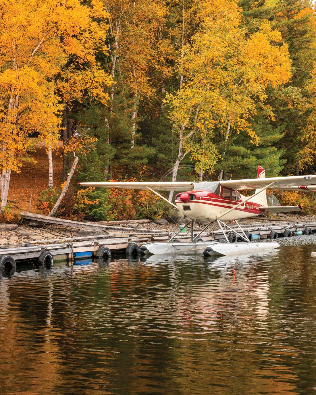 Floatplanes are a common sight around Moosehead, like this one from Currier’s Flying Service.