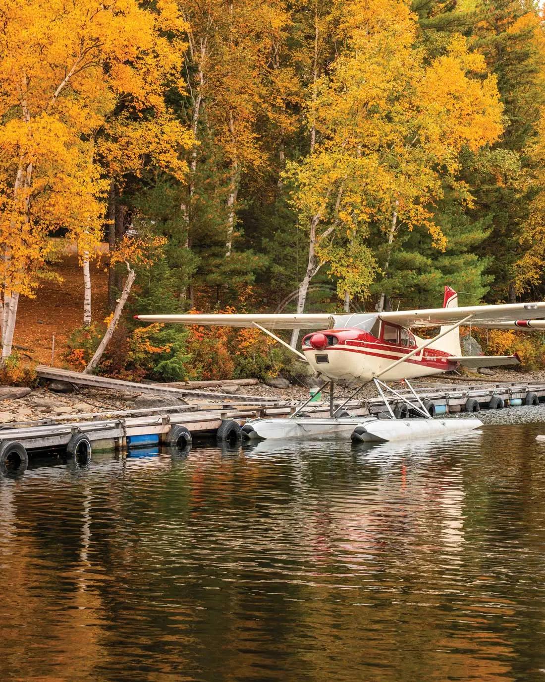 Floatplanes are a common sight around Moosehead, like this one from Currier’s Flying Service.