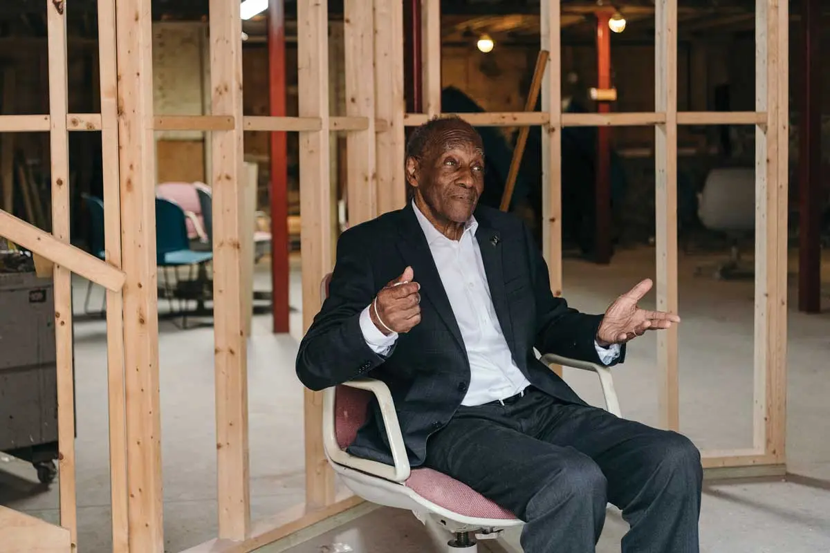 Leonard Cummings in the Abyssinian Meeting House