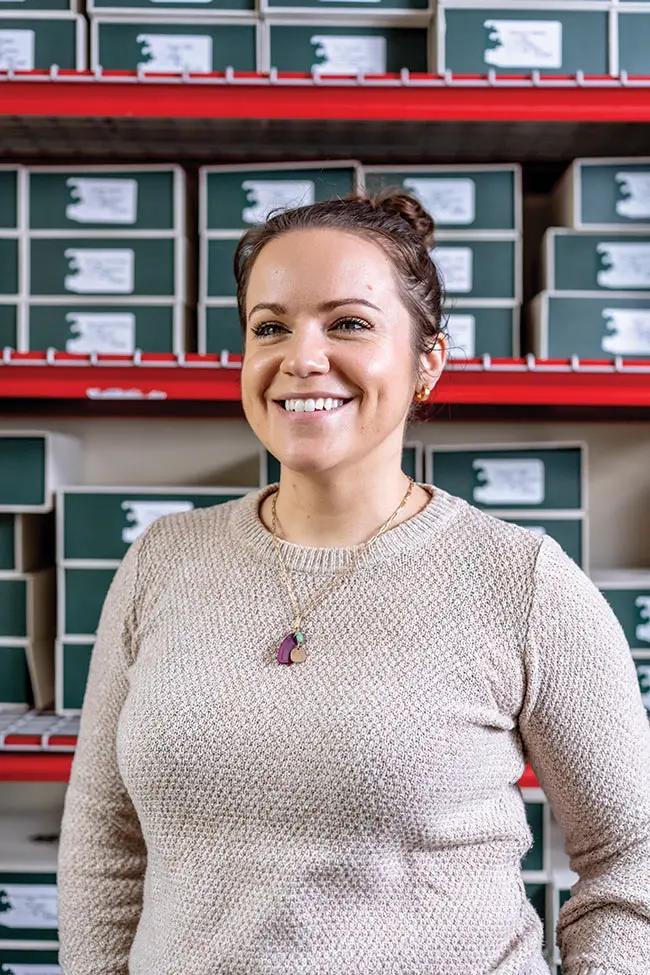 Co-owner Lizzy Bean worked in graphic design before getting into first the cross-stitch and then the puzzle biz.