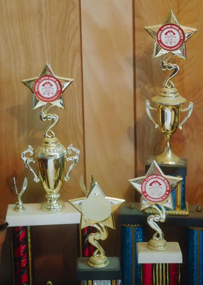 Trophies Loring won for his racing
