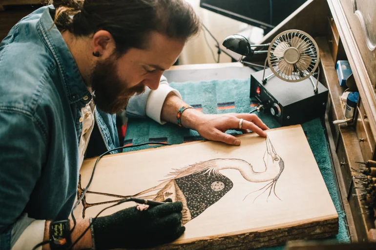 Devin Mauch at work