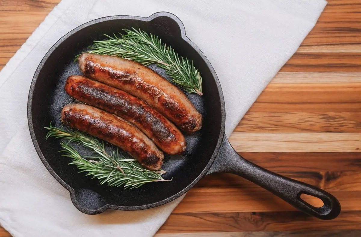sausage made by Carter Light at Colvard & Company