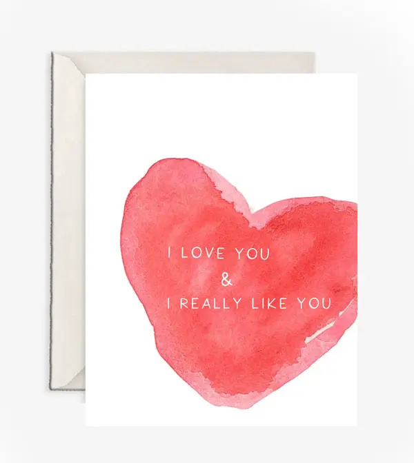 "I Love You & I Really Like You" Maine-made Valentine's Day card