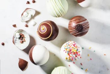 hot-chocolate bombs from Splendiferous Sweet Shoppe in Searsport, Maine