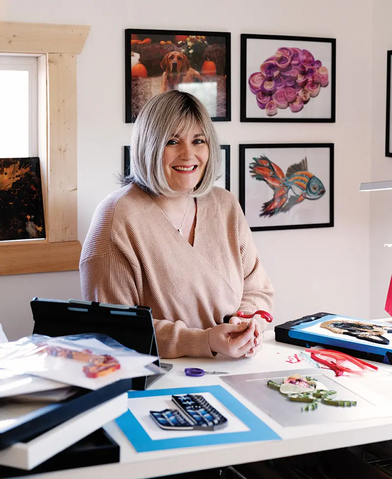 Stacy Bettencourt in her studio