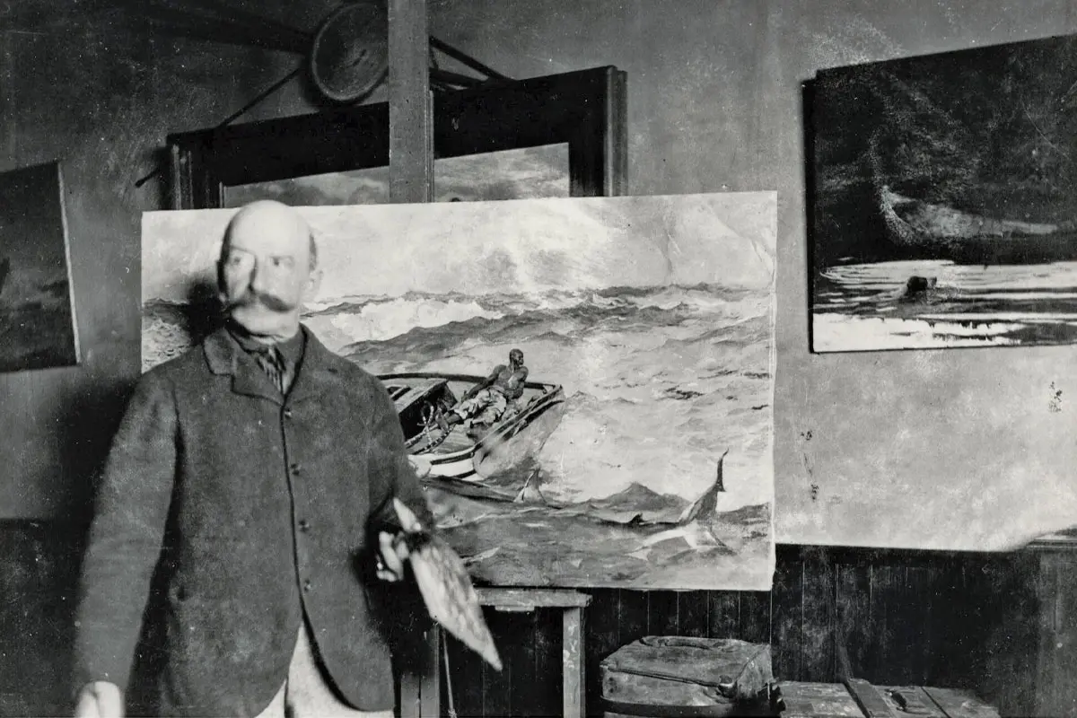 In his Prouts Neck studio, Homer painted The Gulf Stream, inspired by time he spent in the Bahamas.