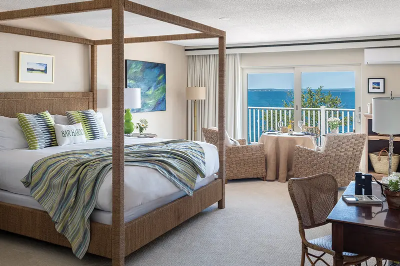 Interior of The Bayview Hotel guest room.