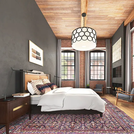 The Lincoln Hotel bedroom interior