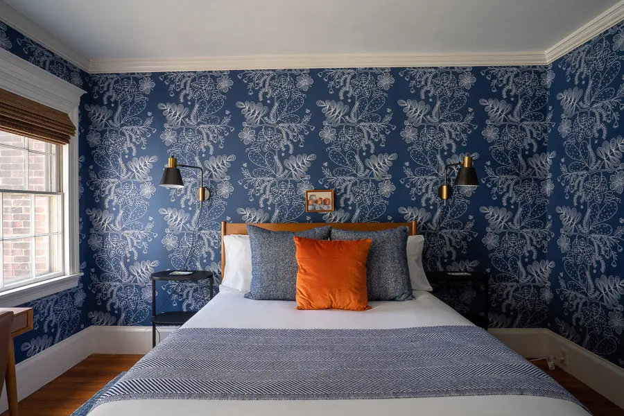 Bedroom interior at OneSixtyFive hotel.