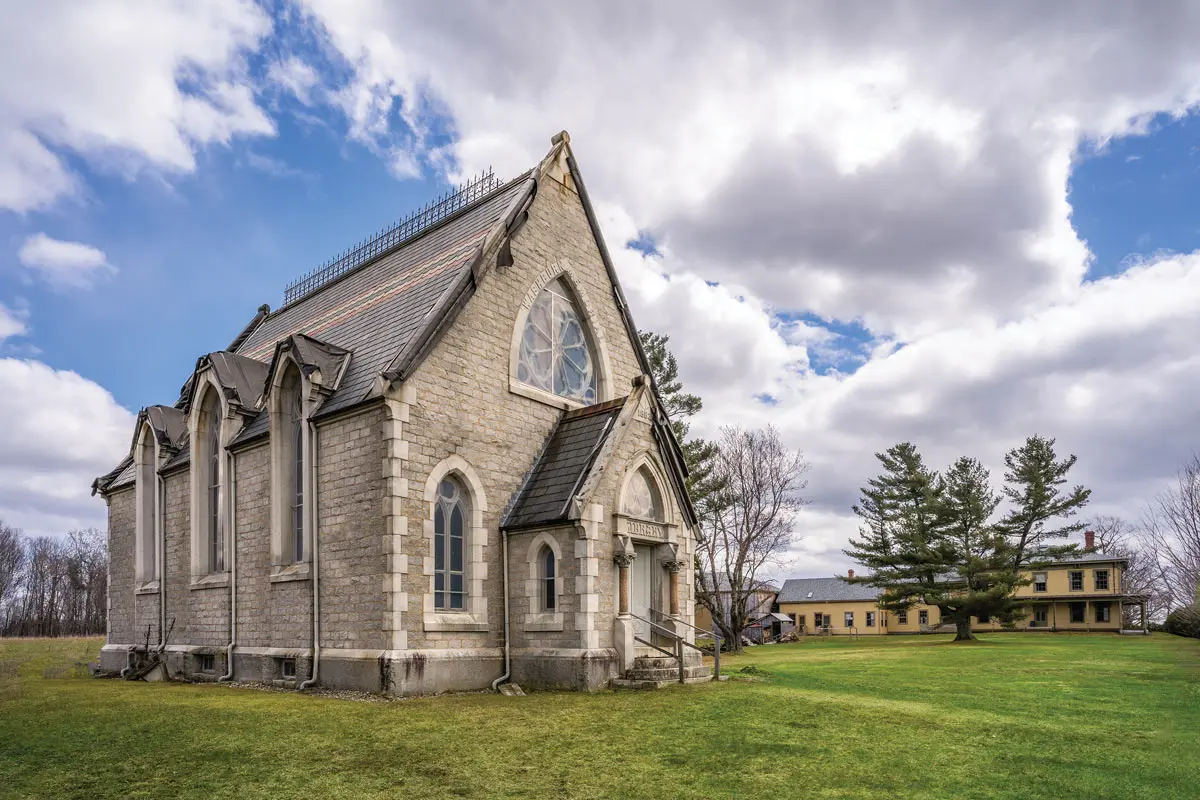 the library at Washburn-Norlands Living History Center