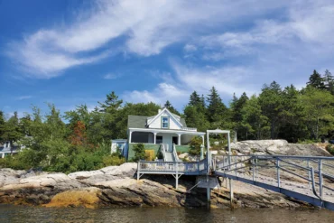 Norway Pines, author Susan Conley's family camp in Phippsburg, featured in Wildsam Field Guides: Maine Coast