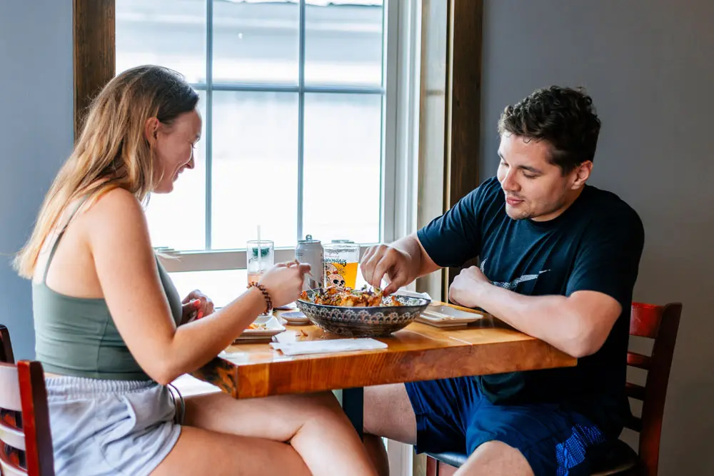 Dining at Elevation Sushi and Tacos in Bridgton