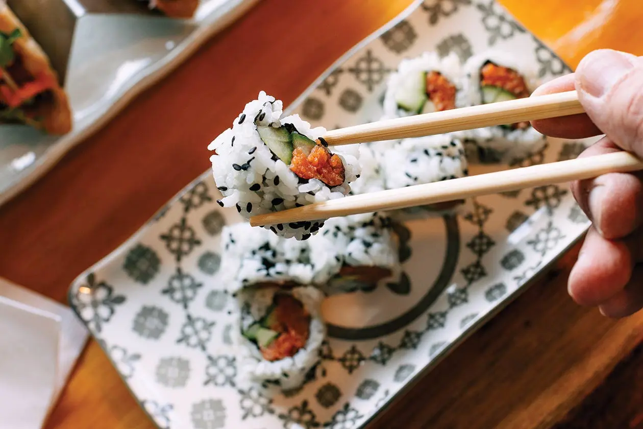Spicy tuna roll from Elevation Sushi and Tacos in Bridgton