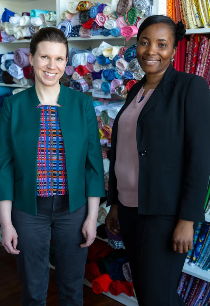 Common Threads of Maine co executive directors Jo Bell (left) and Apphia Kamanda (right), in the new Thrift & Gift Store