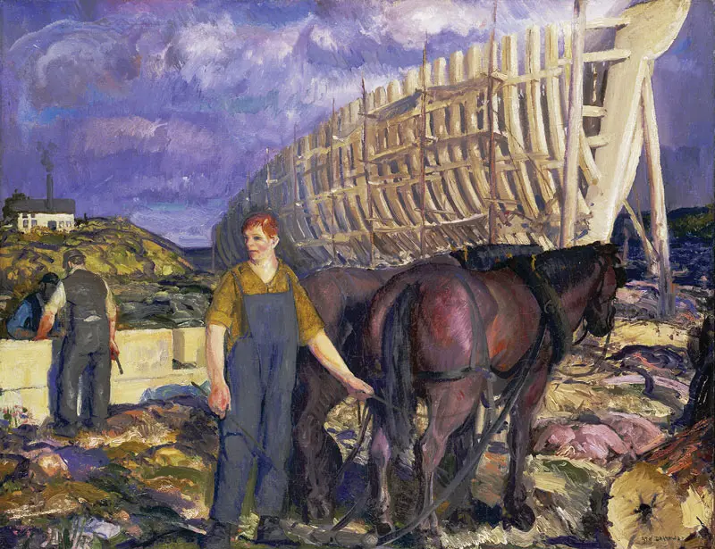 GEORGE BELLOWS, THE TEAMSTER, 1916, OIL ON CANVAS, BEQUEST OF MRS. ELIZABETH B. NOYCE, 1997.