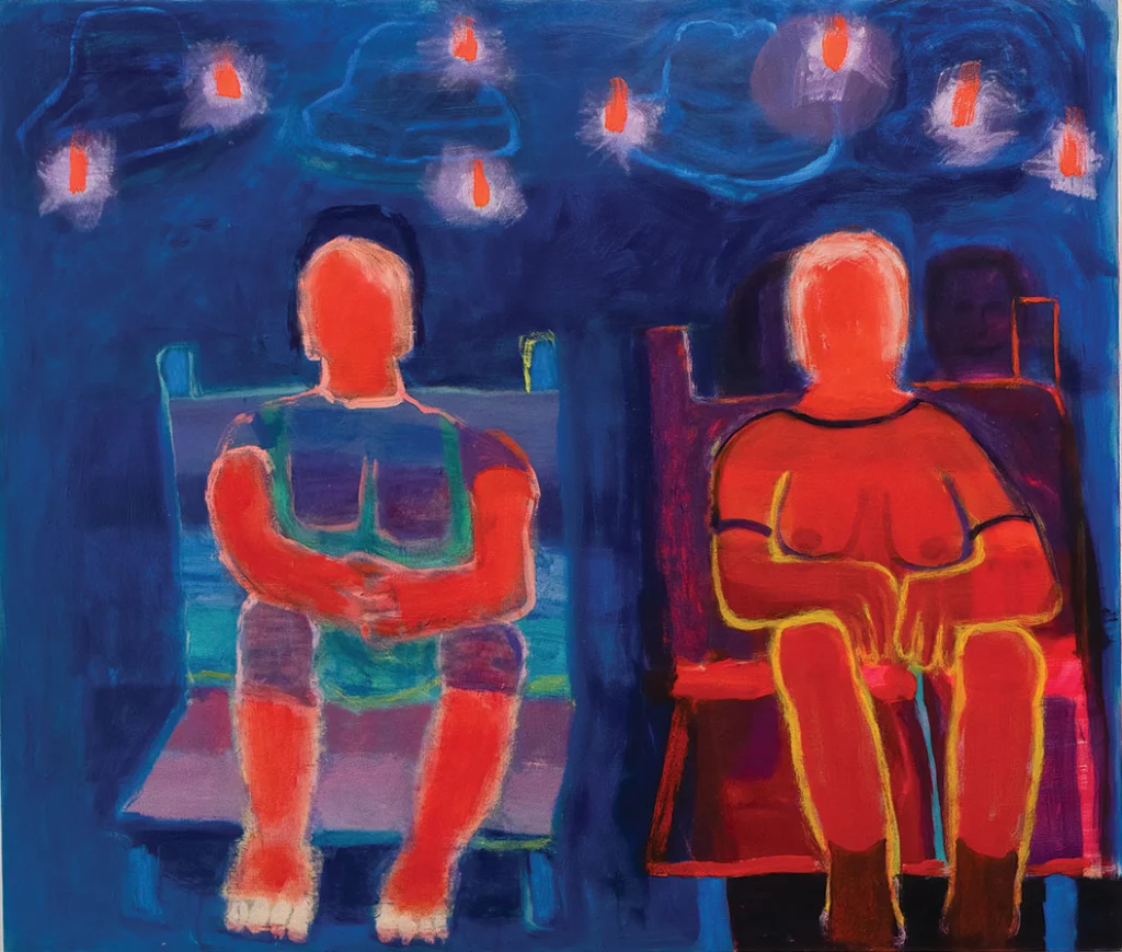 KATHERINE BRADFORD, SUMMER NIGHT, 2021, ACRYLIC ON CANVAS, PHOTOGRAPHED BY DAVID CLOUGH