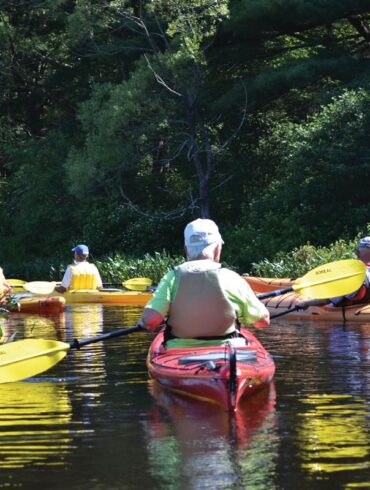 Highland Green residents enjoying the Cathance River Nature Preserve