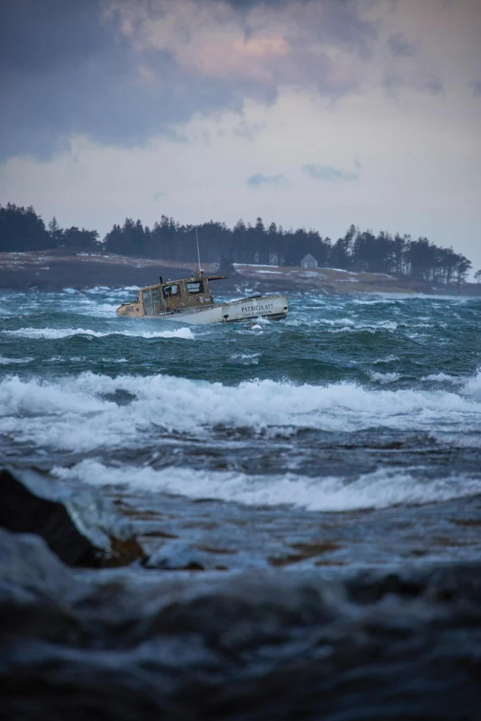 A stormy Kettle Cove in Cape Elizabeth