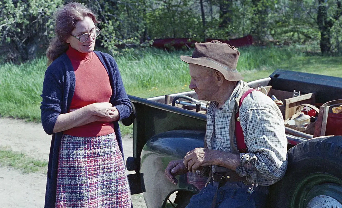 Pamela Wood, Salt’s founding teacher, with Reid Chapman. Wood, who died in 2018, spearheaded Salt through 2001. All of these photos of Chapman were shot by photographer Jay York, part of Salt’s inaugural 1973 class and still a working photographer, in Portland.
