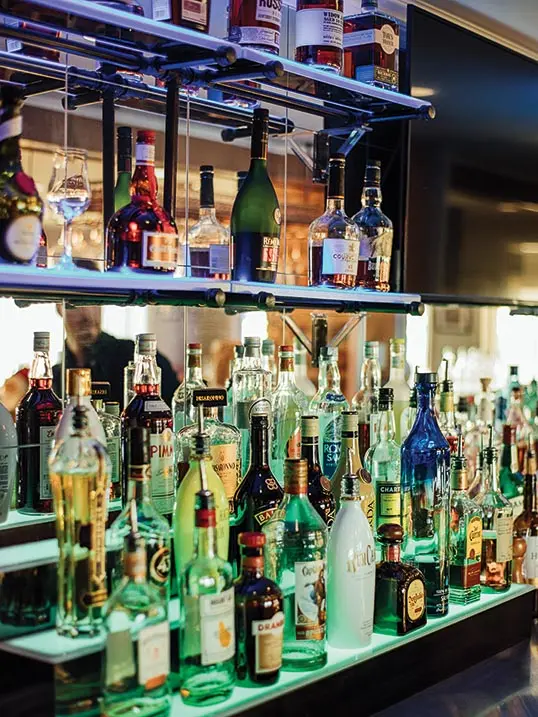 behind the bar at Rio's in Searsport