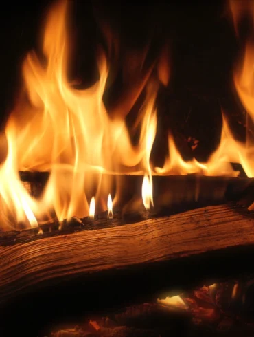 wood on fire