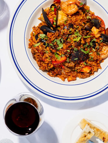 Lobster Moqueca and the famed local-seafood paella from Havana, in Bar Harbor