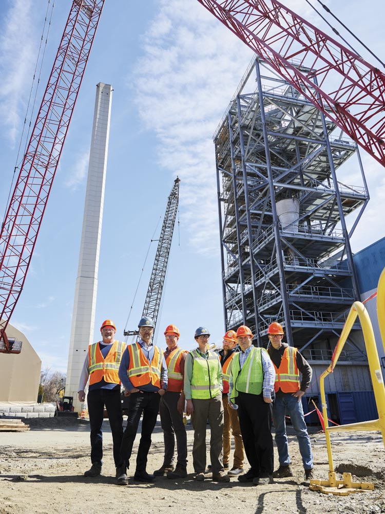 project manager and COO Rick Veinotte, vice president Matthew O’Malia, mechanical and utilities support Joe Clark, operations manager Jessica Vigneault, CEO Josh Henry, electrical engineering manager Marty Troy, electrical engineer Teagan Prince.