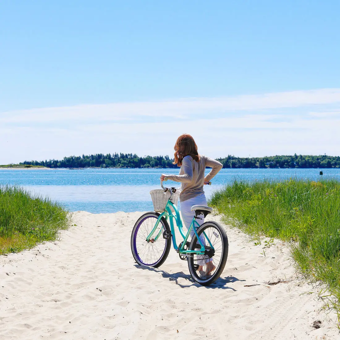 biking on Chebeague
