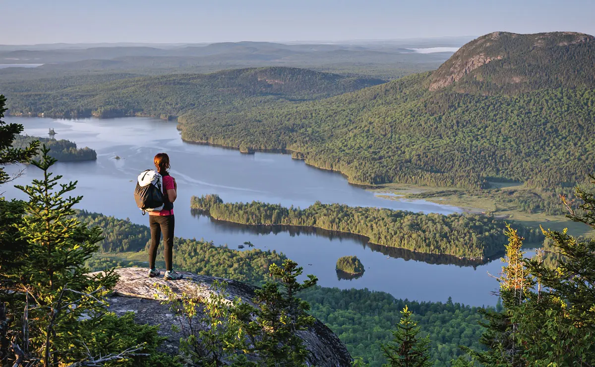a hiker on Barren Mountain