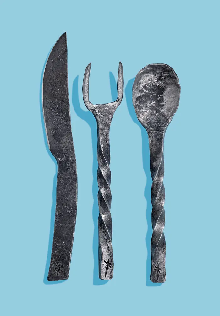 Rustic Camping Silverware Set from Northernwolf Forge